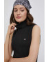 Tommy Jeans Топ дамски в черно с поло - Pepit.bg