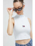 Tommy Jeans Топ дамски в синьо - Pepit.bg