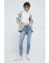 Tommy Jeans Топ дамски в синьо - Pepit.bg