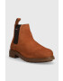 Tommy Jeans Велурени боти челси Classic Chelsea Boot в кафяво - Pepit.bg