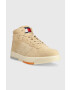 Tommy Jeans Велурени маратонки Suede Basket Midcut в бежово - Pepit.bg