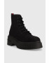 Tommy Jeans Боти LACE UP FESTIV BOOTS дамски в черно EN0EN02133 - Pepit.bg