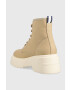 Tommy Jeans Боти LACE UP FESTIV BOOTS дамски в бежово EN0EN02133 - Pepit.bg