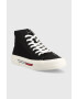 Tommy Jeans Високи кецове MID CANVAS COLOR в черно EM0EM01157 - Pepit.bg