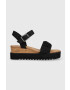 Toms Сандали Diana в черно със скосена платформа 10019754 - Pepit.bg