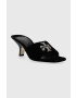 Tory Burch Чехли Eleanor Pave в черно с нисък ток - Pepit.bg