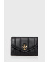Tory Burch Кожен портфейл дамски в черно - Pepit.bg