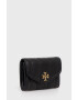 Tory Burch Кожен портфейл дамски в черно - Pepit.bg