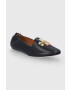 Tory Burch Кожени балеринки Eleanor Loafer дамски в черно - Pepit.bg