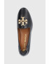 Tory Burch Кожени балеринки Eleanor Loafer дамски в черно - Pepit.bg
