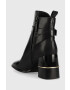Tory Burch Кожени боти Multi Logo в черно с висок ток 143326 - Pepit.bg