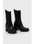Tory Burch Кожени боти челси Expedition в черно с висок ток - Pepit.bg