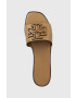 Tory Burch Кожени чехли Ines в кафяво - Pepit.bg