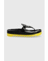 Tory Burch Кожени джапанки в черно с платформа - Pepit.bg