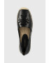 Tory Burch Кожени еспадрили 144346-006 в черно Platform Espadrille - Pepit.bg