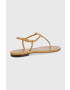 Tory Burch Кожени сандали Capri в кафяво - Pepit.bg