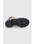 Tory Burch Велурени боти Lug Sole Hiker дамски в кафяво с висок ток - Pepit.bg