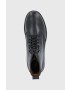Trussardi Кожени кубинки мъжки в черно - Pepit.bg