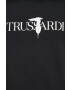 Trussardi Памучен суичър в черно с качулка с принт - Pepit.bg