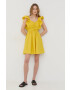 Twinset Рокля в жълто къс модел разкроен модел - Pepit.bg