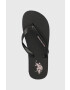 U.S. Polo Assn. Джапанки VAIAN в черно - Pepit.bg