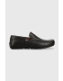 U.S. Polo Assn. Кожени мокасини RIVER в черно RIVER002M - Pepit.bg