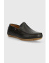 U.S. Polo Assn. Кожени мокасини RIVER в черно RIVER002M - Pepit.bg