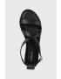 U.S. Polo Assn. Кожени сандали LINDA в черно LINDA001D - Pepit.bg
