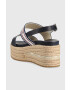 U.S. Polo Assn. Сандали LOREN в тъмносиньо със скосена платформа LOREN006D - Pepit.bg