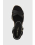 U.S. Polo Assn. Сандали LOREN в черно със скосена платформа LOREN002D - Pepit.bg