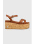 U.S. Polo Assn. Сандали LOREN в кафяво със скосена платформа LOREN002D - Pepit.bg