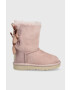 Ugg Детски велурени апрески Bailey Bow Ii в розово - Pepit.bg
