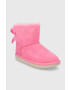 Ugg Детски велурени апрески Bailey Bow II Mini - Pepit.bg