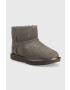 Ugg Детски велурени апрески Classic Mini Shine в сиво - Pepit.bg