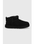 Ugg Детски велурени апрески Classic Ultra Mini в черно - Pepit.bg