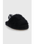 Ugg Детски вълнени пантофи в черно - Pepit.bg