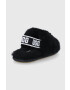 Ugg Детски вълнени пантофи в черно - Pepit.bg