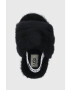 Ugg Детски вълнени пантофи в черно - Pepit.bg