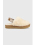 Ugg Детски вълнени пантофи Fluff Yeah Clog в бежово - Pepit.bg