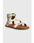 Ugg Кожени сандали Solivan Strap в златисто 1128632 - Pepit.bg
