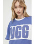 Ugg Памучна тениска в синьо - Pepit.bg