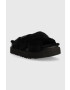 Ugg Пантофи W Fuzz Sugar Cross Slide в черно - Pepit.bg