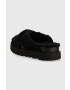 Ugg Пантофи W Fuzz Sugar Cross Slide в черно - Pepit.bg