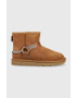Ugg Велурени апрески W Classic Mini Chains Ii в кафяво - Pepit.bg