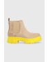 Ugg Велурени боти челси Ashton Chelsea в бежово с платформа - Pepit.bg