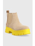 Ugg Велурени боти челси Ashton Chelsea в бежово с платформа - Pepit.bg