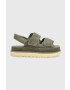 Ugg Велурени сандали Goldenstar в зелено с платформа 1141493 - Pepit.bg