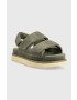 Ugg Велурени сандали Goldenstar в зелено с платформа 1141493 - Pepit.bg
