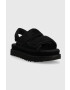 Ugg Велурени сандали Goldenstar в черно с платформа 1141493 - Pepit.bg