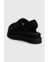 Ugg Велурени сандали Goldenstar в черно с платформа 1141493 - Pepit.bg